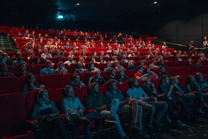 Image: People in a movie theatre