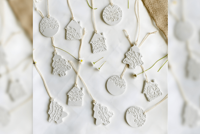 Christmas clay ornament