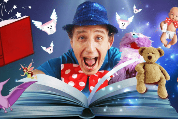 Charlie SillyPants opening the most amazing book in Magicland.