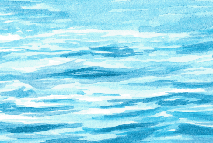 Watercolour ocean painting