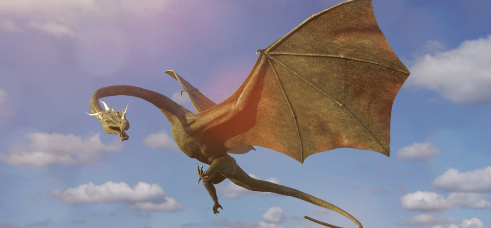 A flying dragon.