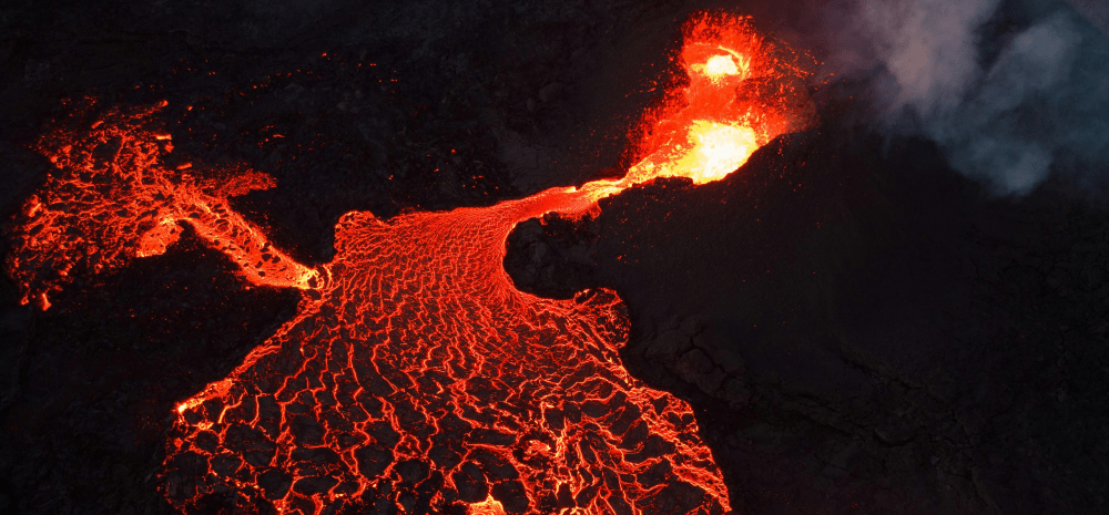 Volcanic lava flow.