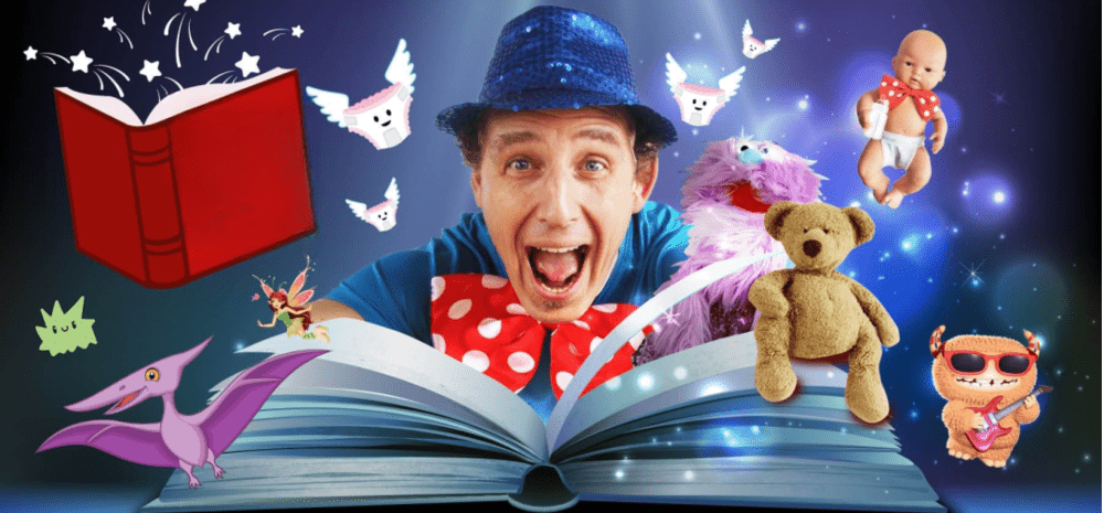 Charlie SillyPants opening the most amazing book in Magicland.