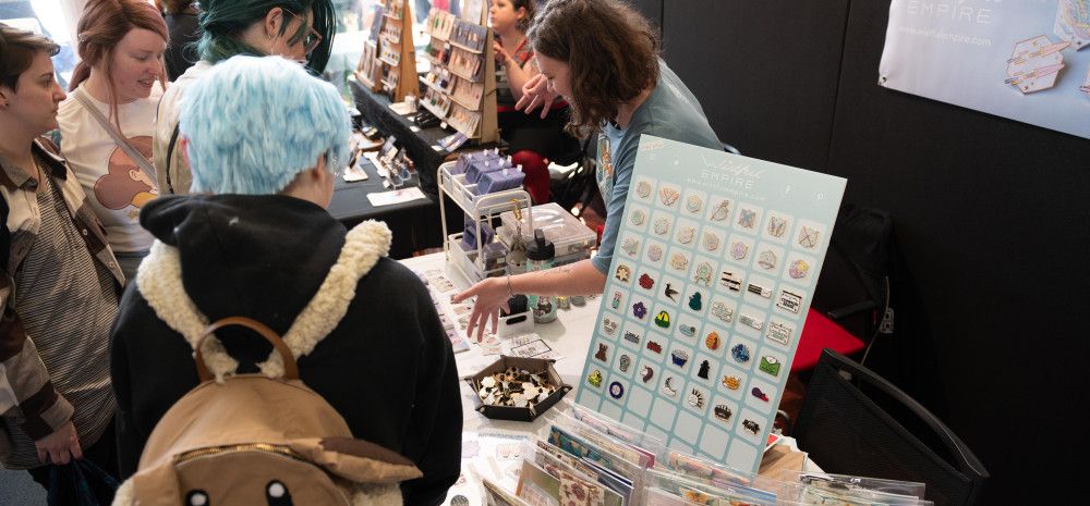 Attendees at a comic themed event.