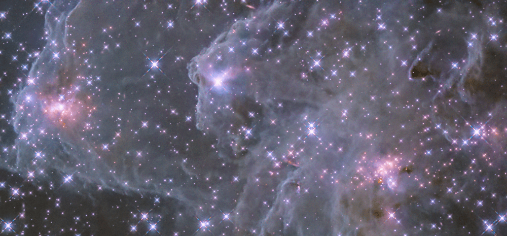 A star filled space scene. 