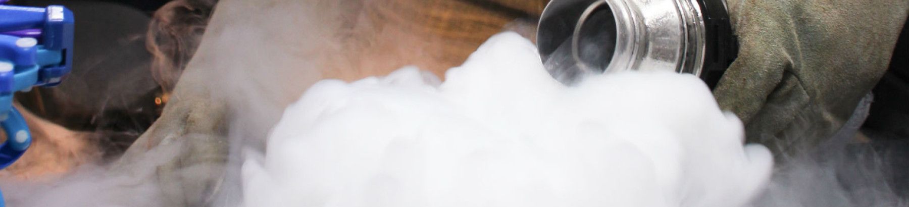 Image: dry ice coming out of a container
