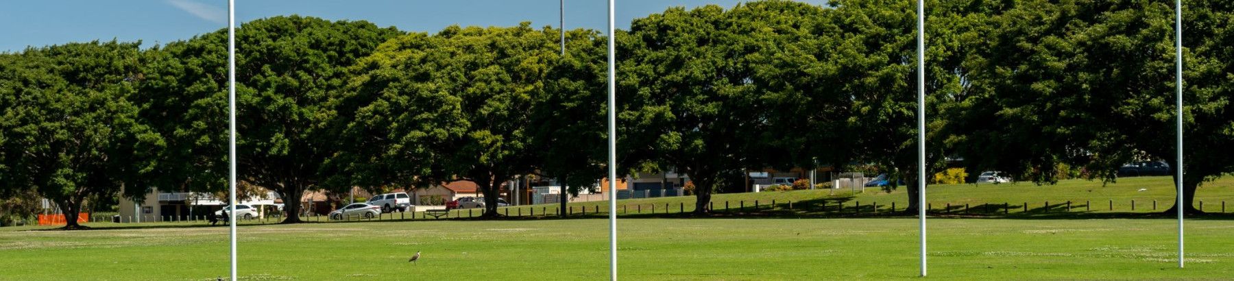Goals on a football oval.