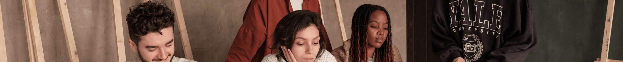 A group of young artist working on a project.