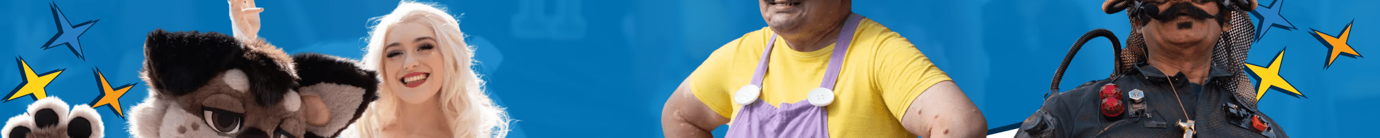 Four people in cosplay.