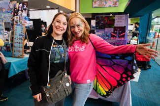 Two attendees in cosplay at Dandy-Con.