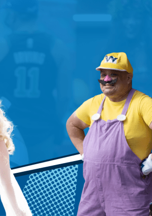 Four people in cosplay.